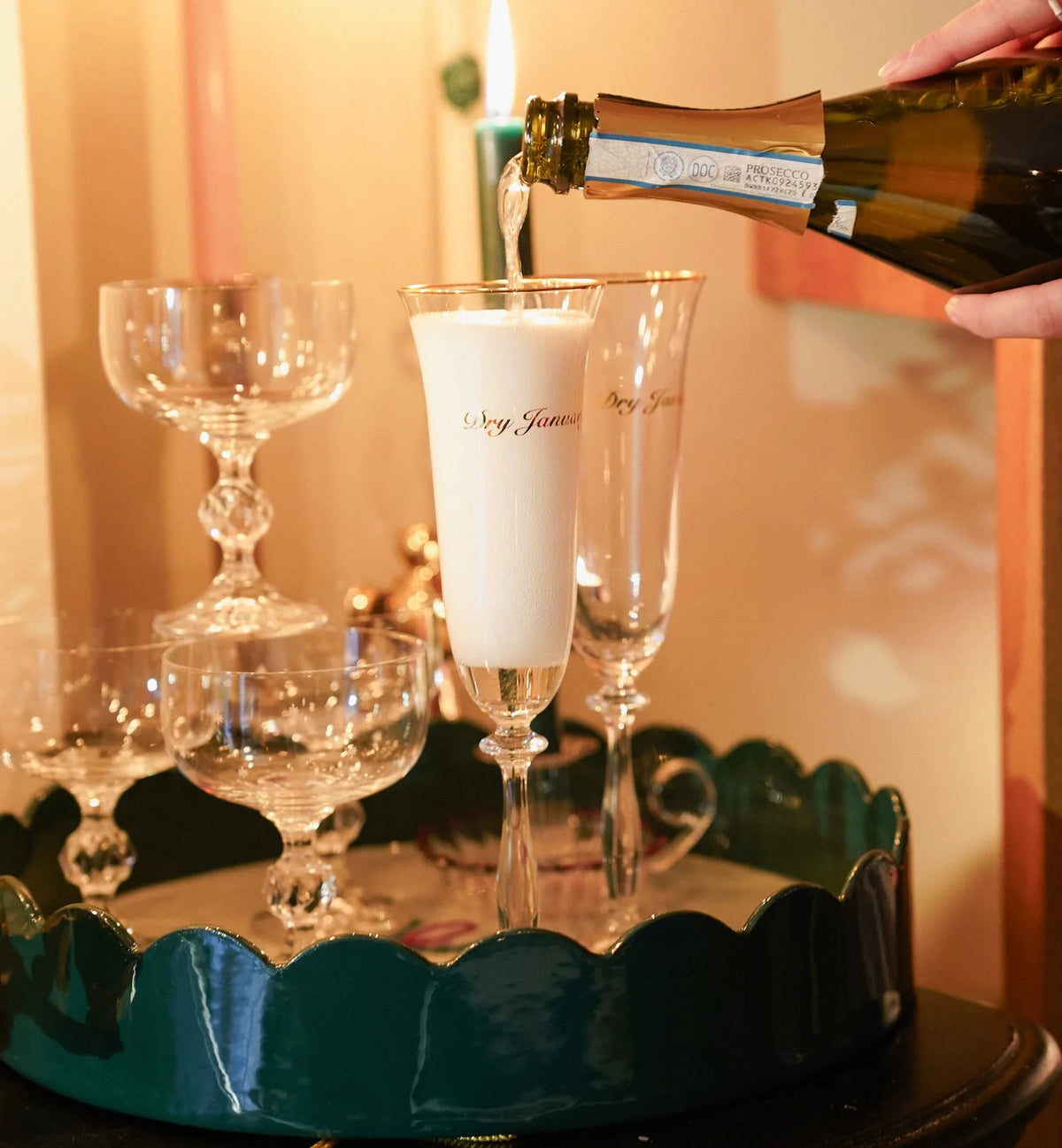 Dry January Champagne Flute Set/2