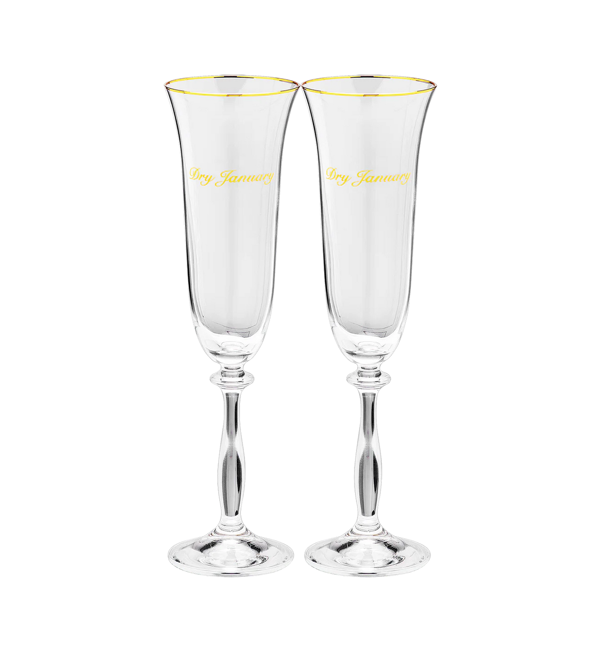 Dry January Champagne Flute Set/2