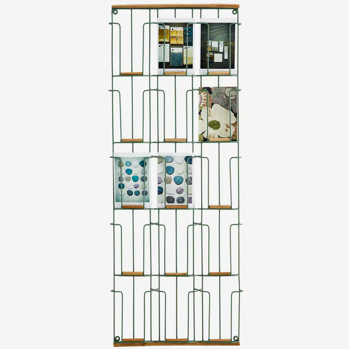 Iron card rack with cane