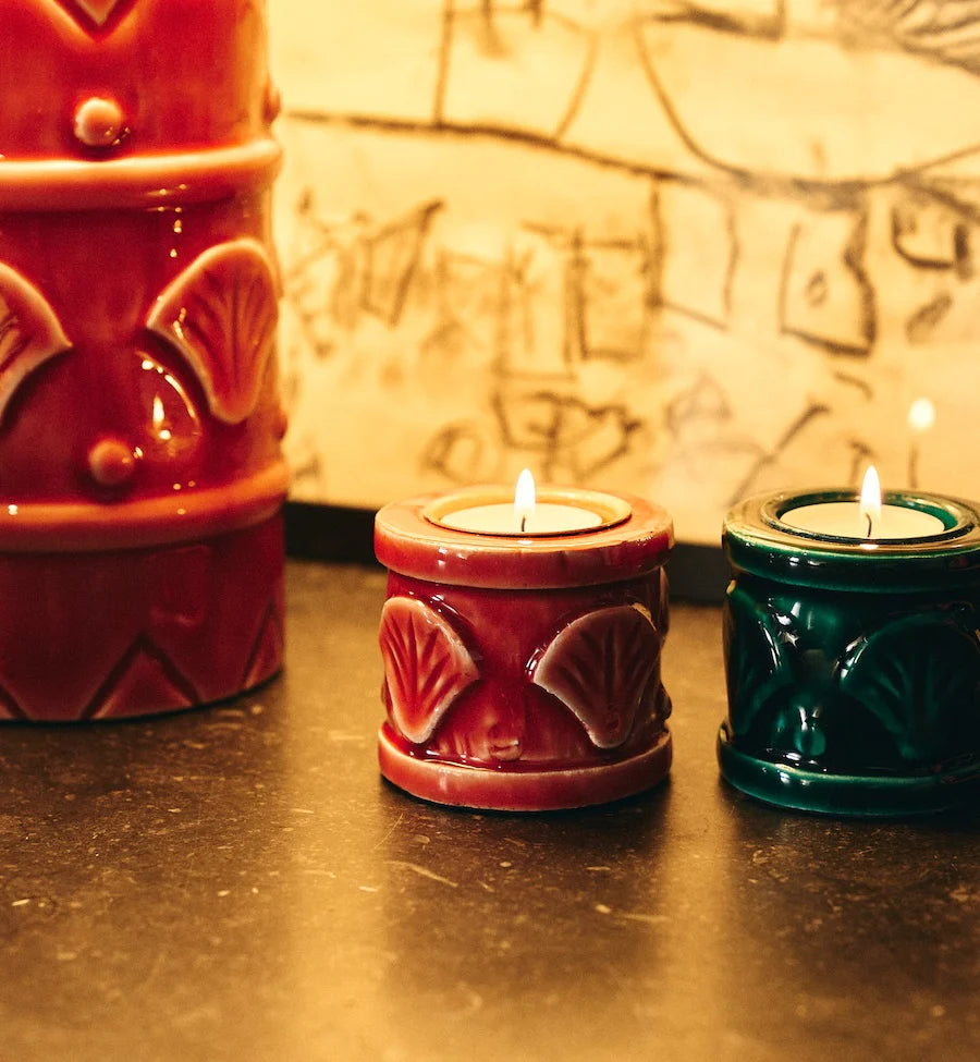 Coral Shell Tea Light Holder