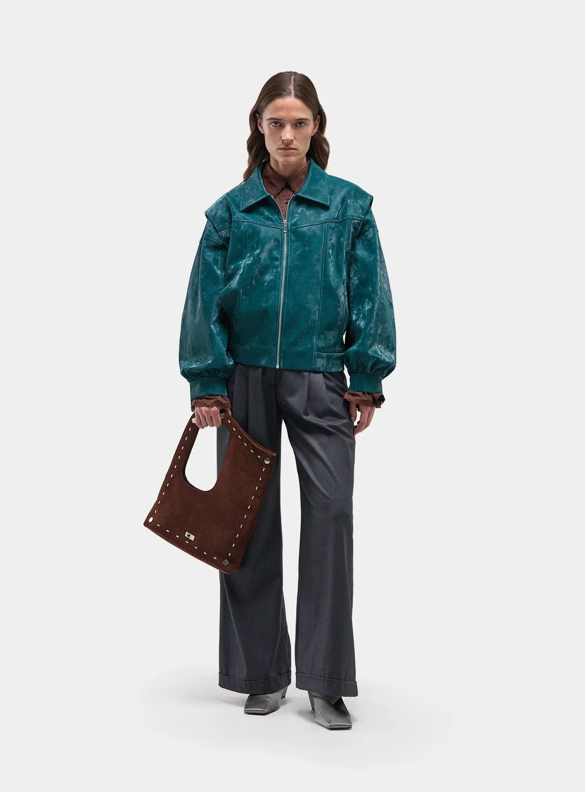 Cupido teal green bomber