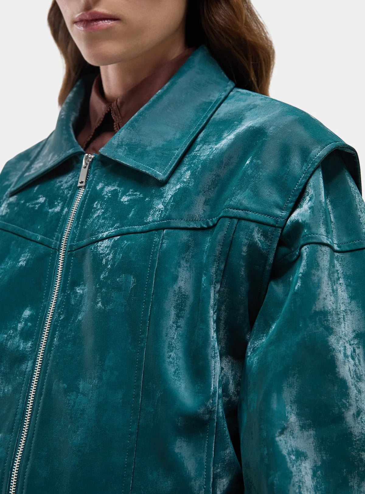 Cupido teal green bomber