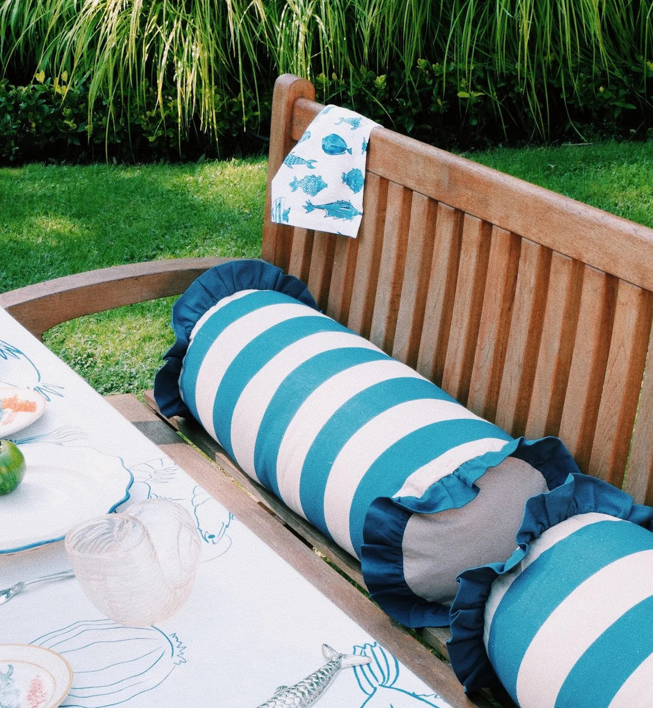 Long Marinière Frill Cushion