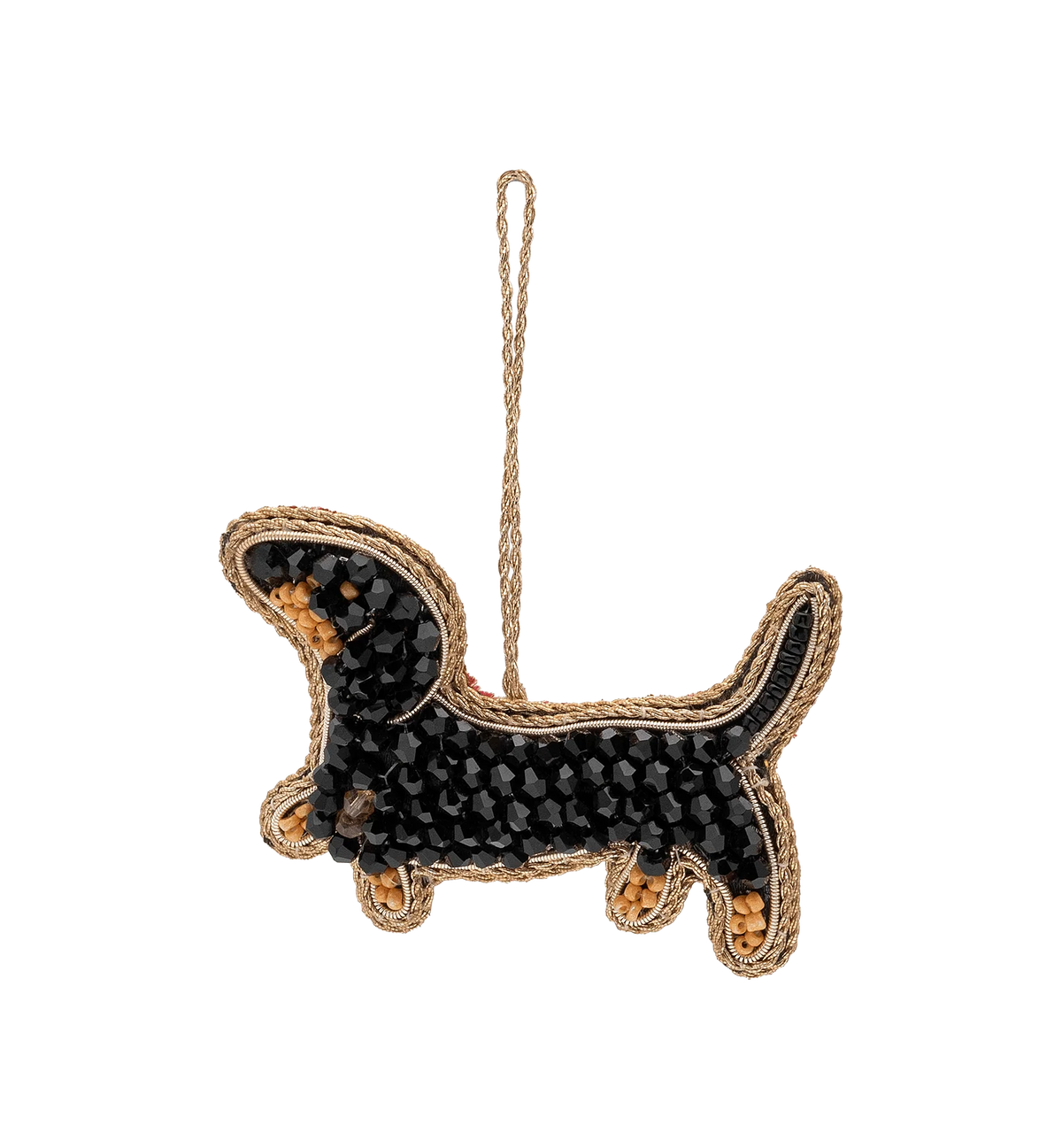 Beaded Dashhund Ornament
