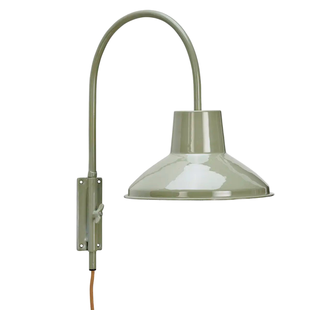 Enamel wall lamp light green