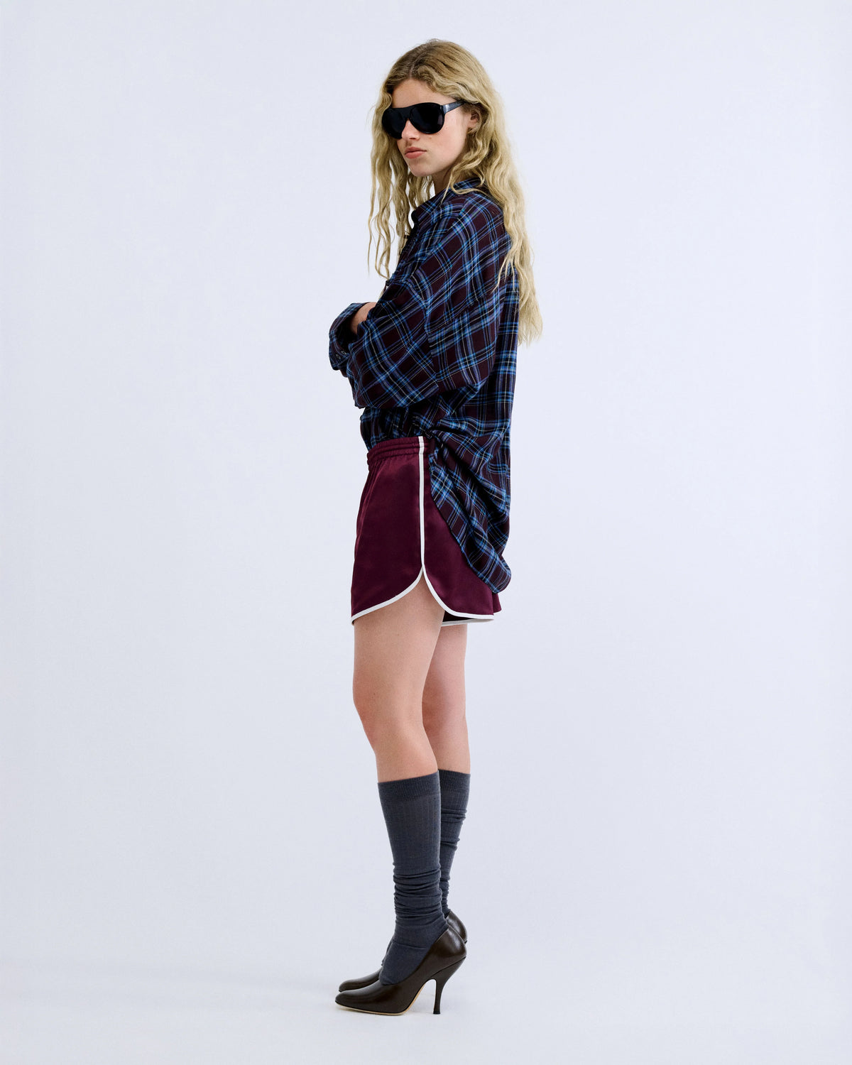 LS Frankie Bordeaux Shorts