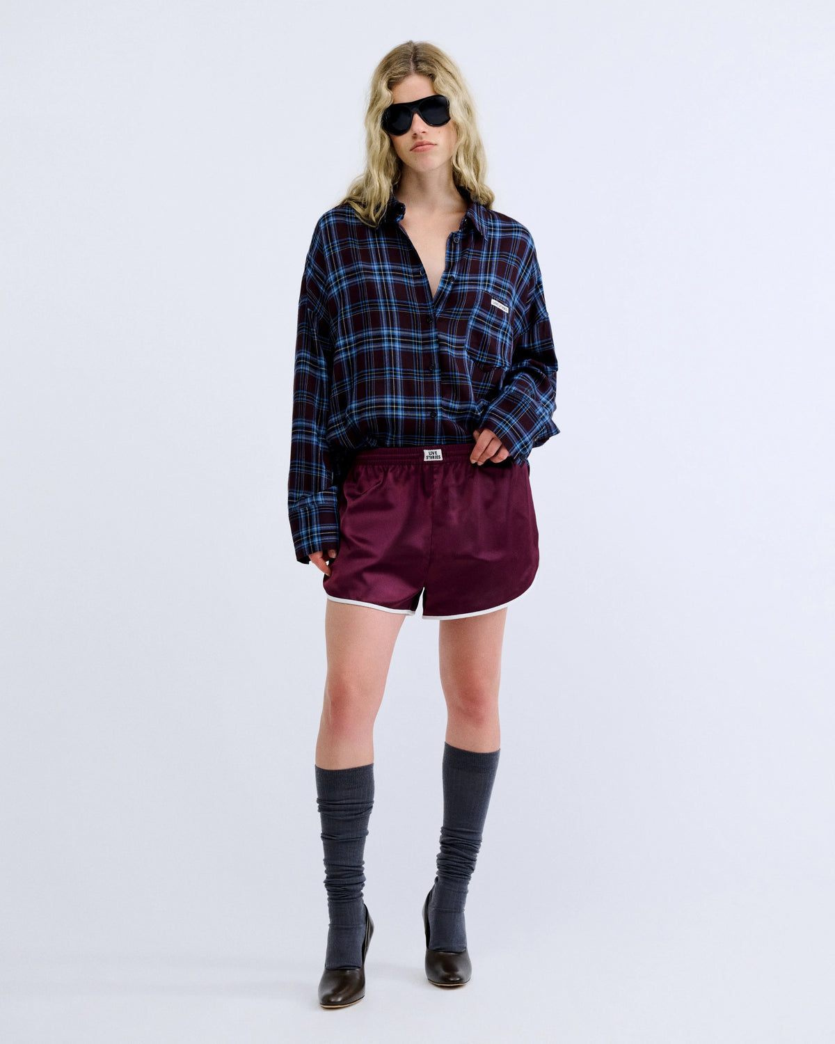 LS Frankie Bordeaux Shorts