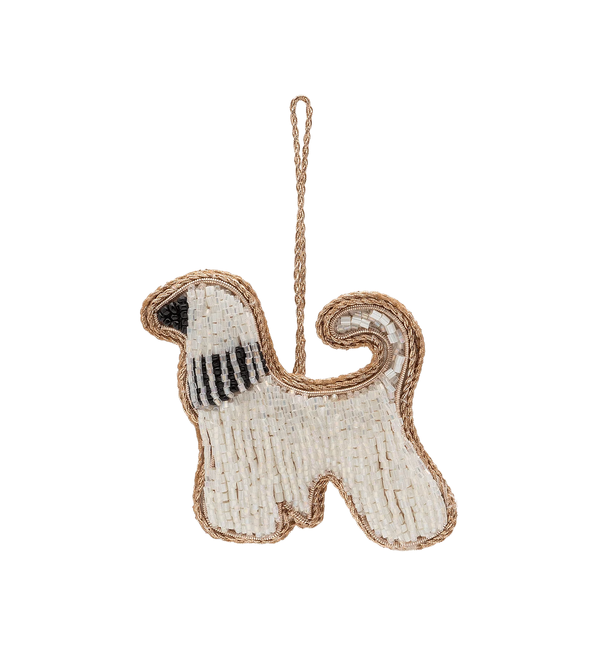 Beaded Fancy Dog Ornament