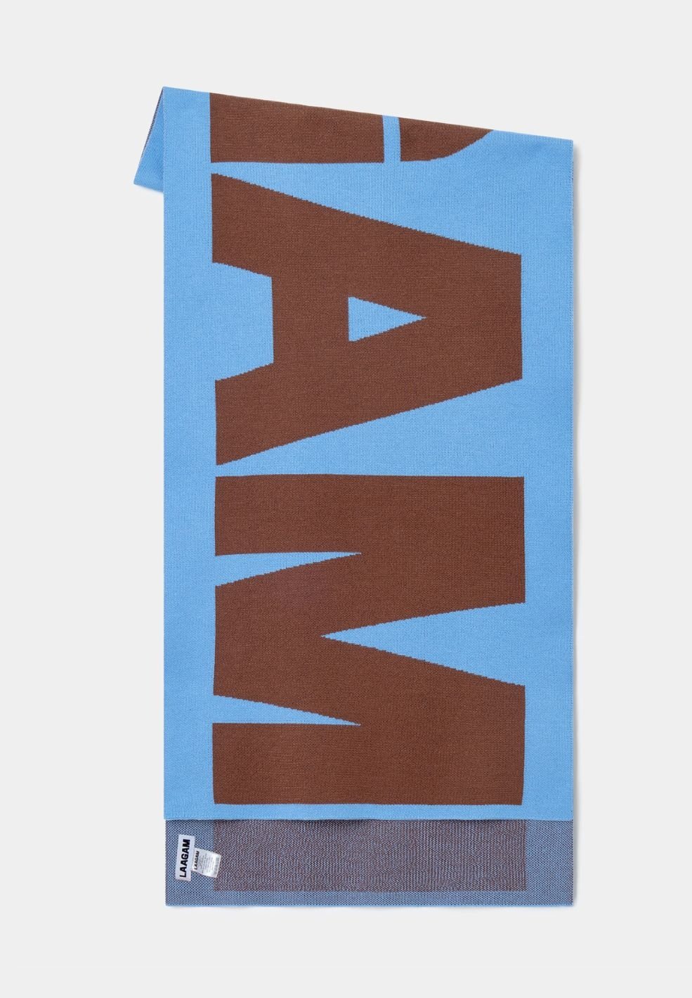 LAAGAM Damson Blue Logo Scarf
