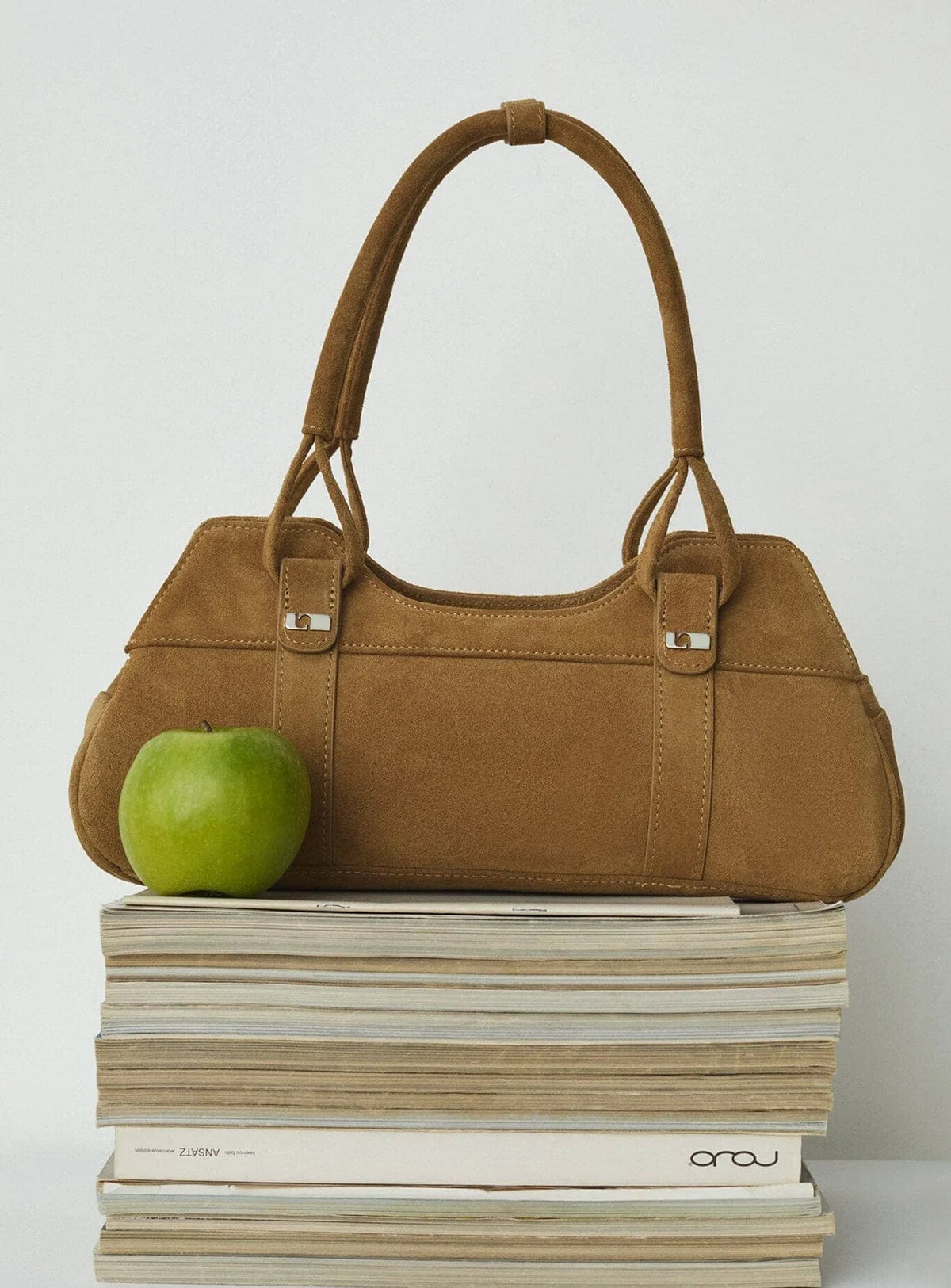 Jane Camel Suede Bag