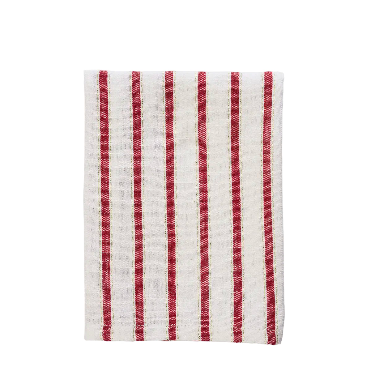 Striped kitchen towel red