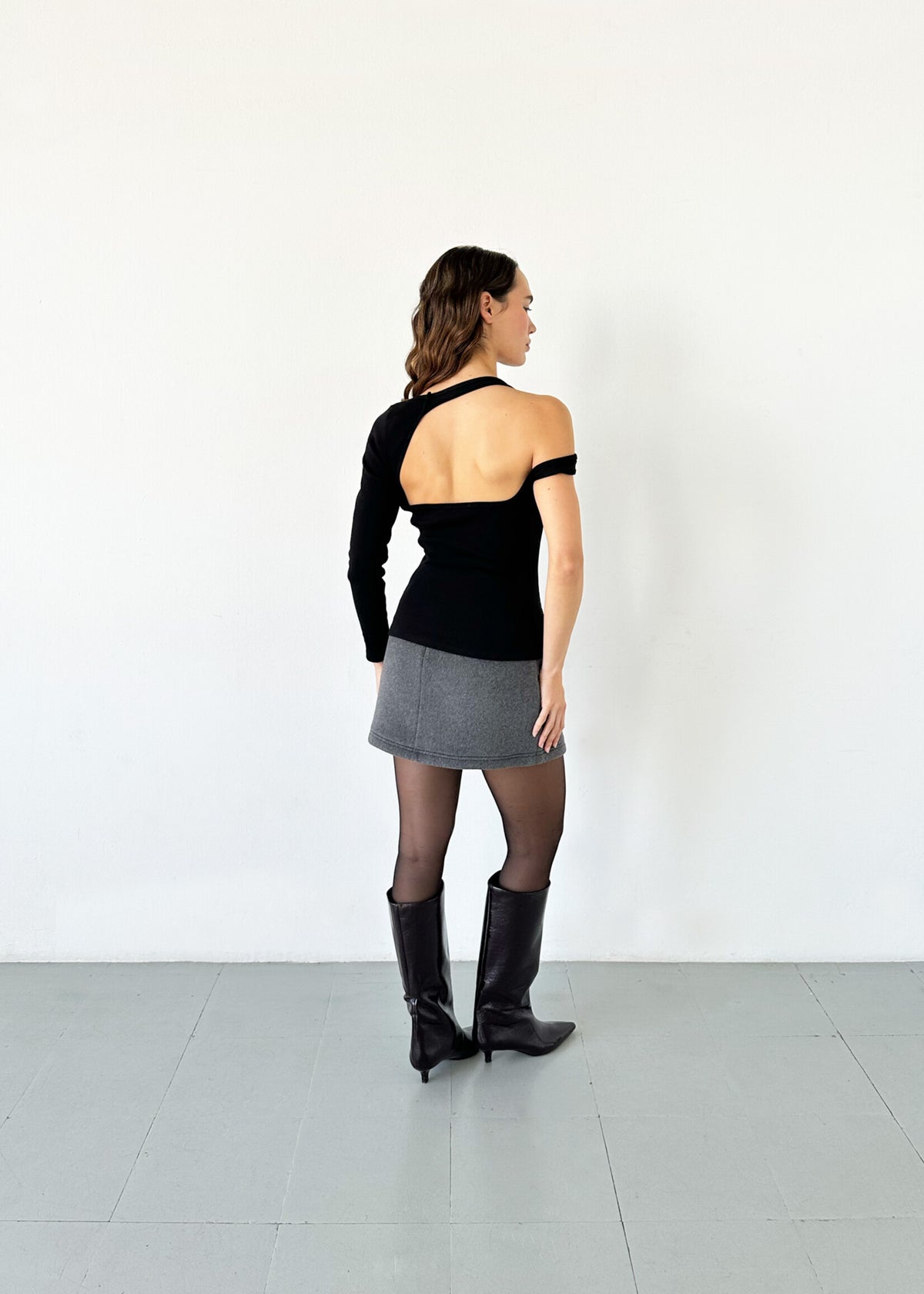 FRANKIE SHORT SKIRT - GREY