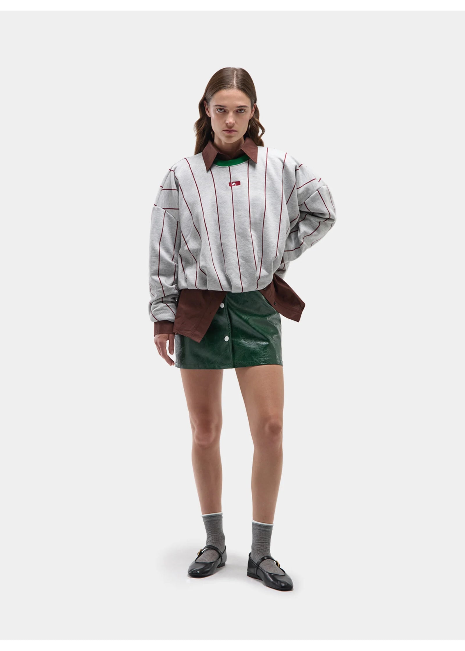 Kelly sweatshirt - grey striped