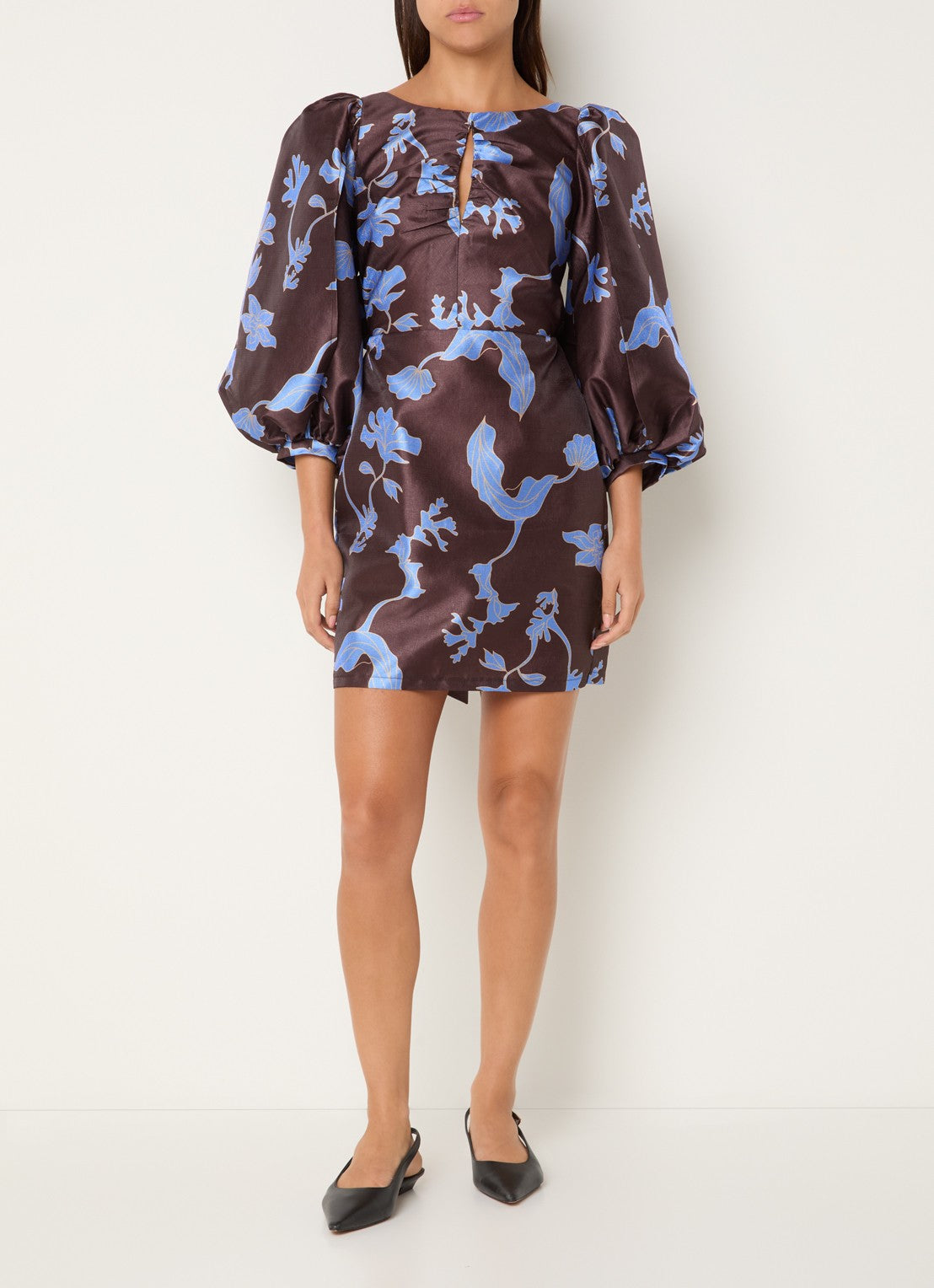 Liza Printed Open Back Dress