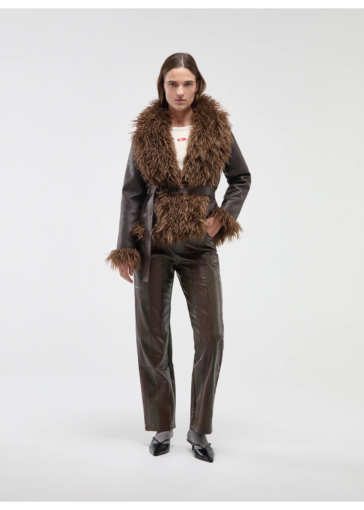 Zoya sharling short coat - Brown