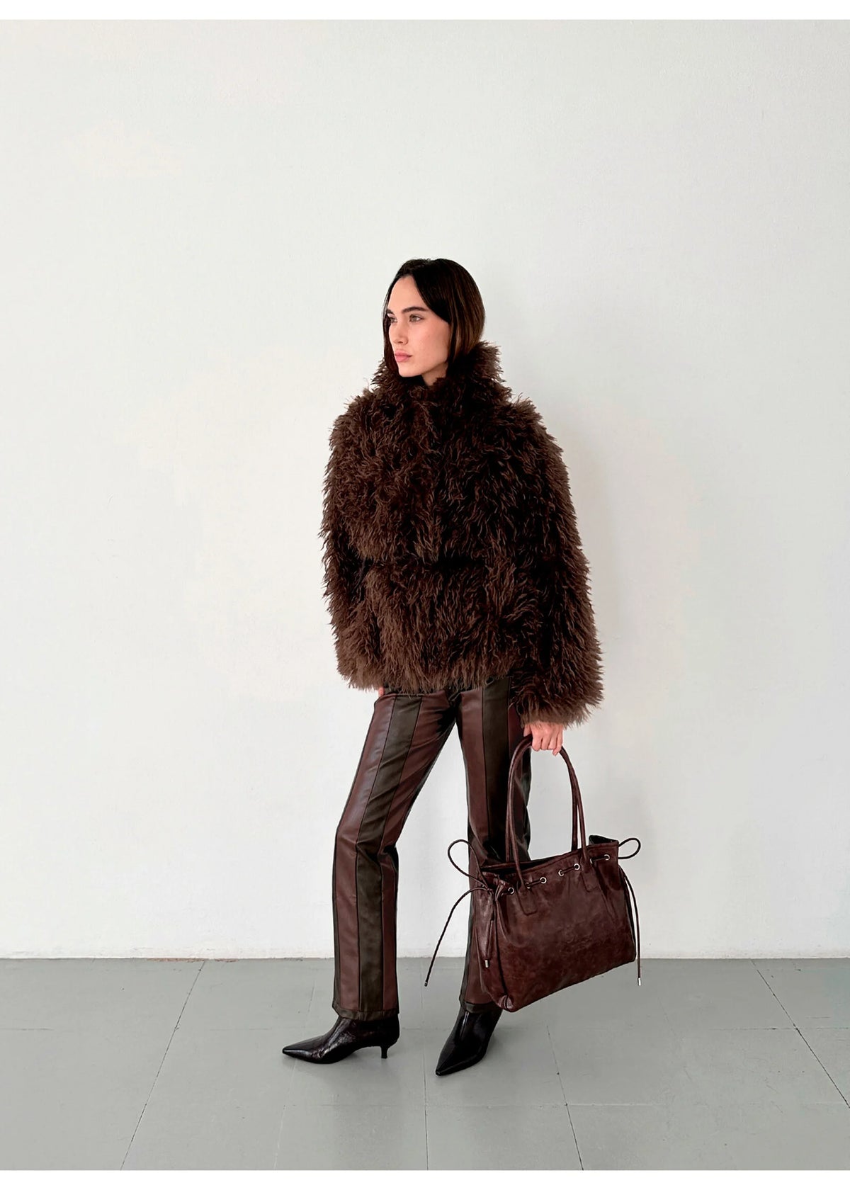 Zoya sharling short coat - Brown