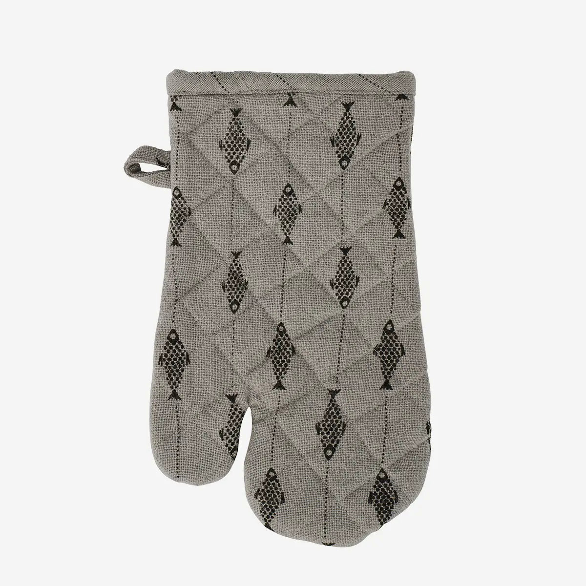 Quilted oven mitt