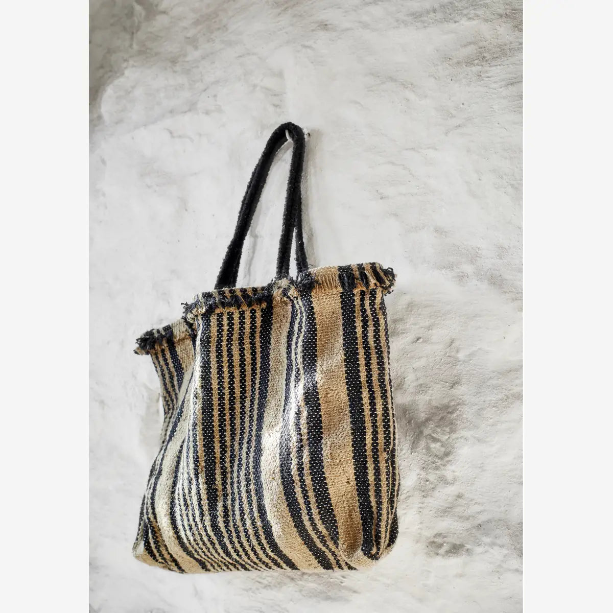 Handwoven striped bag