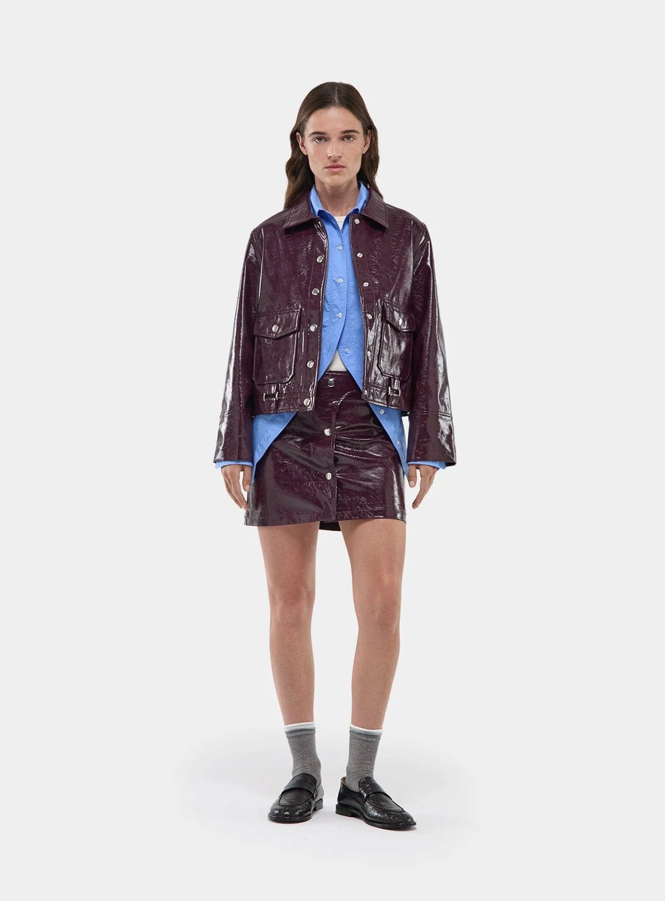 Bruna plum jacket