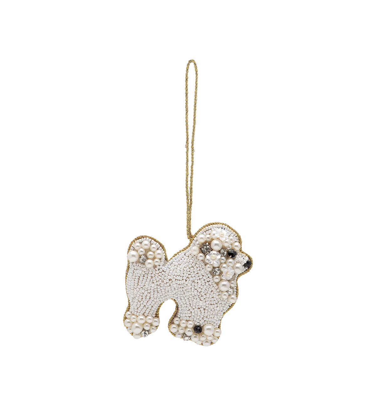 Beaded Poodle Ornament