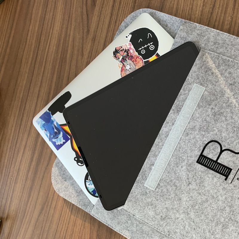 Gepersonaliseerde Laptoptas Grijze Vilt