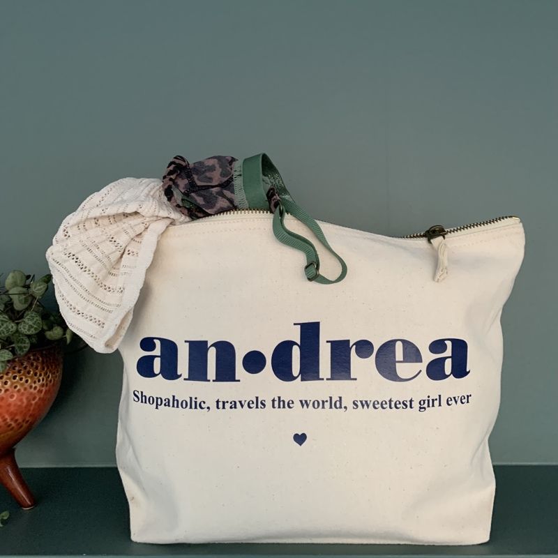 Gepersonaliseerde Toilettas Met Naam Ecokatoen