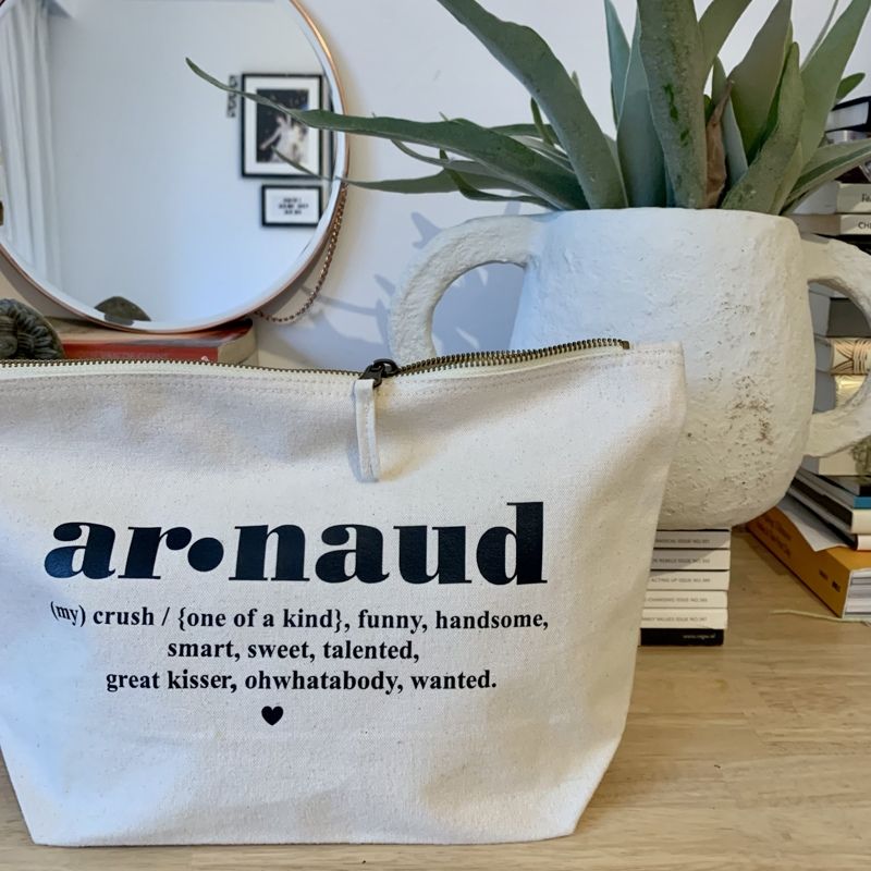 Gepersonaliseerde Toilettas Met Naam Ecokatoen