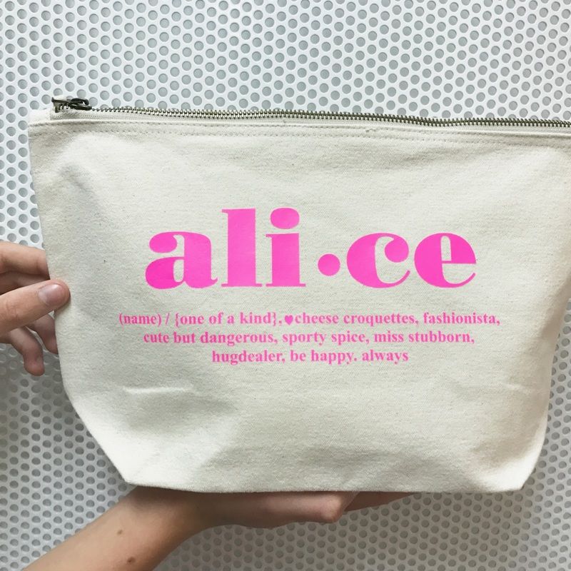 Gepersonaliseerde Toilettas Met Naam Ecokatoen