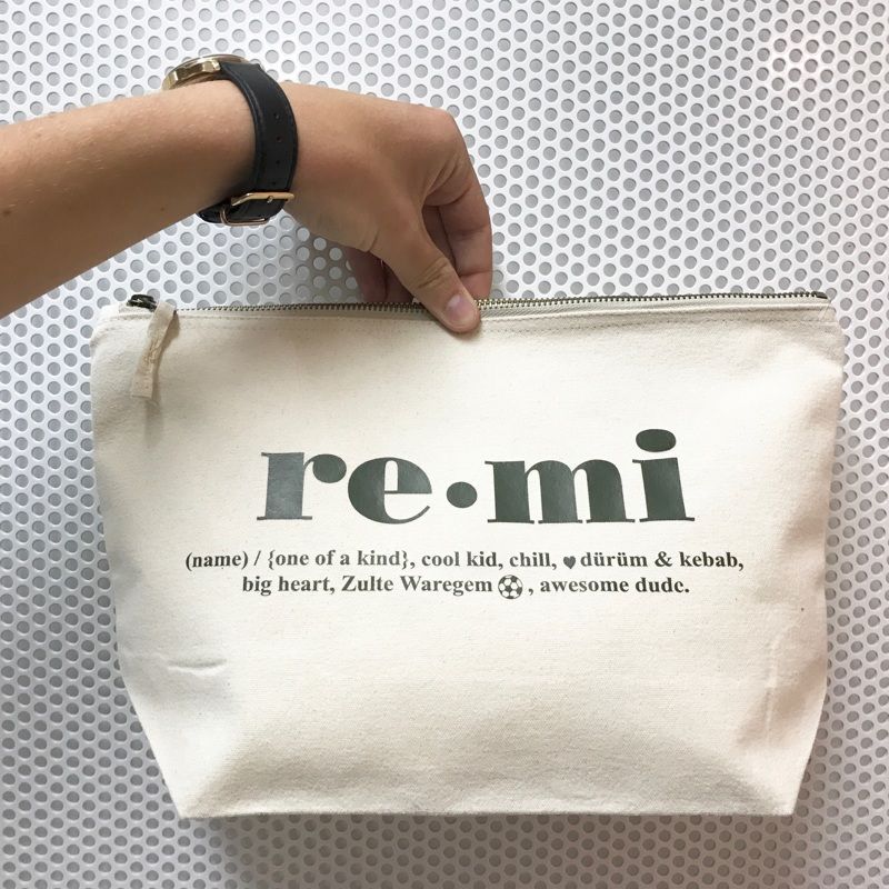 Gepersonaliseerde Toilettas Met Naam Ecokatoen