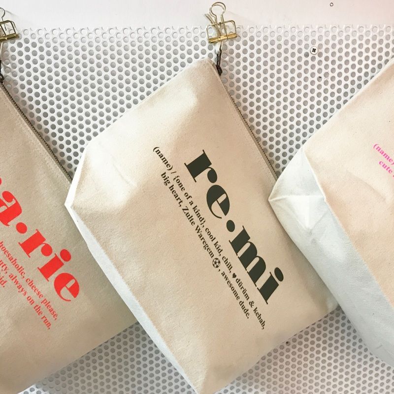 Gepersonaliseerde Toilettas Met Naam Ecokatoen