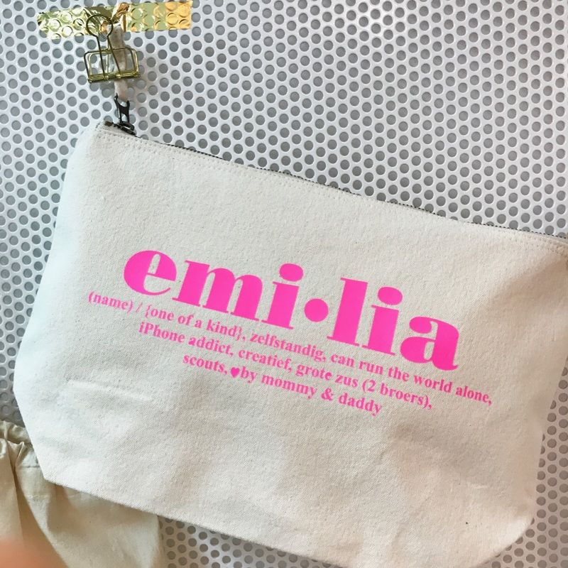 Gepersonaliseerde Toilettas Met Naam Ecokatoen