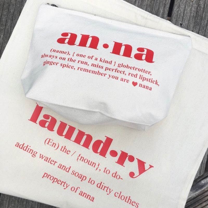 Gepersonaliseerde Toilettas Met Naam Ecokatoen